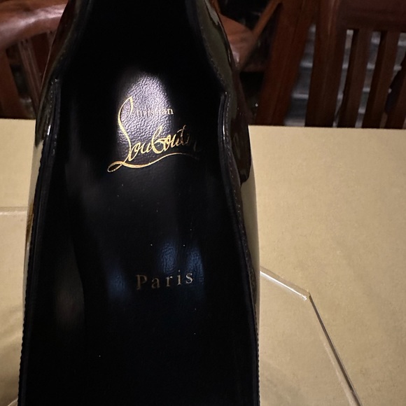 Christian Louboutin Lipchick Pump Black Patent Leather 100MM 38.5 - Picture 8 of 17